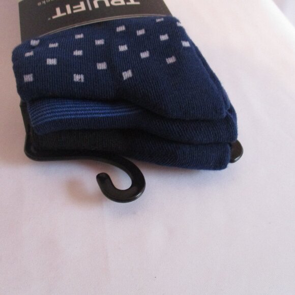 3 Pairs TRU FIT MEN'S Pattern Dress Socks Shoe Sizes 10-13 - Picture 3 of 3